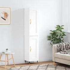 Greatstore Skříň highboard bílá 34,5 x 34 x 180 cm kompozitní dřevo