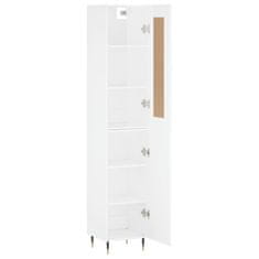 Greatstore Skříň highboard bílá s vysokým leskem 34,5x34x180 cm kompozit