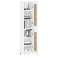 Greatstore Skříň highboard bílá 34,5 x 34 x 180 cm kompozitní dřevo