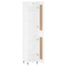 Greatstore Skříň highboard bílá 34,5 x 34 x 180 cm kompozitní dřevo