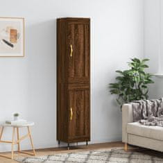 Greatstore Skříň highboard hnědý dub 34,5 x 34 x 180 cm kompozitní dřevo