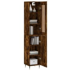 Greatstore Skříň highboard kouřový dub 34,5 x 34 x 180 cm kompozitní dřevo