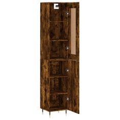 Vidaxl Skříň highboard kouřový dub 34,5 x 34 x 180 cm kompozitní dřevo