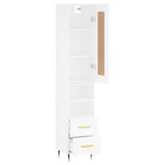 Greatstore Skříň highboard bílá 34,5 x 34 x 180 cm kompozitní dřevo