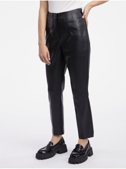 Orsay Černé dámské koženkové kalhoty