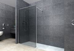 Arttec SIMPLE sprchová zástěna Walk-In šedá/transparentní 100 x 200 cm s vaničkou z litého mramoru 100 x 80 cm