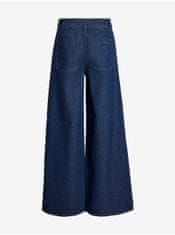 VILA Tmavě modré dámské široké džíny VILA Viflora 34