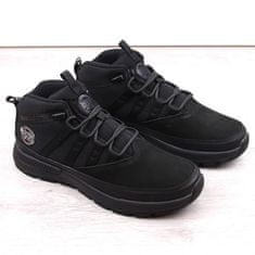 Pánské kožené kotníkové boty černé velikost 45