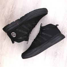 Pánské kožené kotníkové boty černé velikost 45