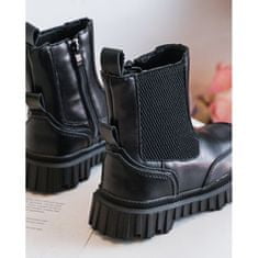 Dětské boty na zip Fleece Black velikost 25