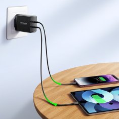 Joyroom JR-TCF09 sieťová nabíjačka 2x USB-C 40W, čierna