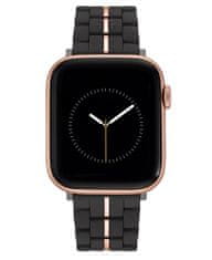 Nine West řemínek černý s růžovozlatým proužkem uprostřed, pro Apple Watch 42-45mm