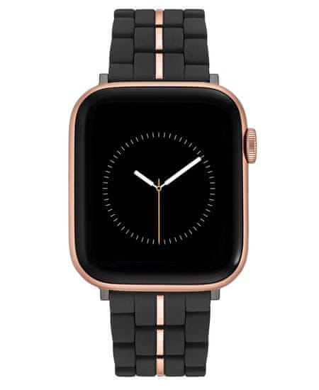 Nine West řemínek černý s růžovozlatým proužkem uprostřed, pro Apple Watch 42-45mm