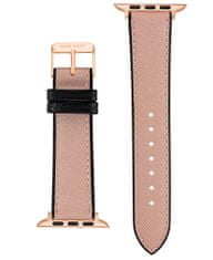 Nine West řemínek z veganské kůže růžovo-černý, pro Apple Watch 38-41mm