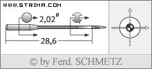 Schmetz Strojové jehly pro průmyslové overlocky Schmetz B-27 SES 75 - 10ks