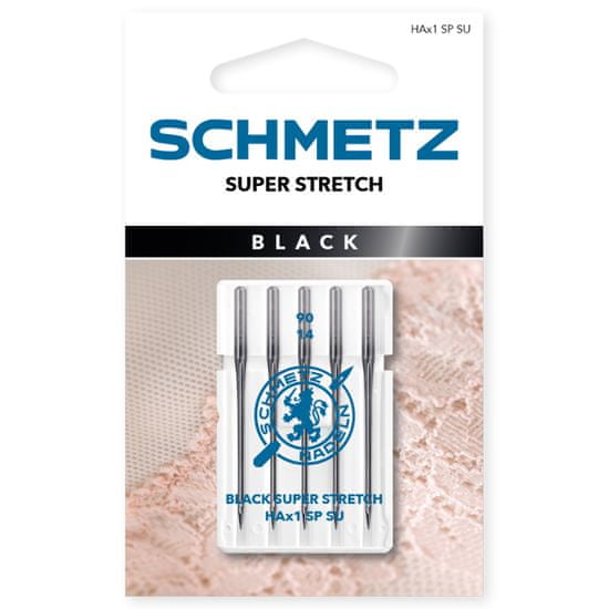 Schmetz Jehly pro overlocky HAx1 SP SU VDS 90 BLACK SUPER STRETCH
