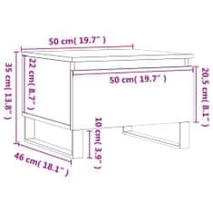 Vidaxl Konferenční stolek kouřový dub 50 x 46 x 35 cm kompozitní dřevo