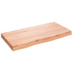 Vidaxl Koupelnová deska hnědá 80x40x(2-6) cm ošetřený masivní dřevo