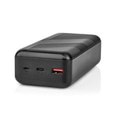 Nedis UPBKPD30000BK powerbanka 30000 mAh Li-Pol, 630 g, 2 x USB 3 A, PD3.0 20 W