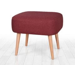 Atelier Del Sofa Taburet Parrot - Claret Red, Červená