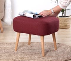 Atelier Del Sofa Taburet Parrot - Claret Red, Červená