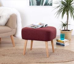 Atelier Del Sofa Taburet Parrot - Claret Red, Červená