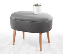 Atelier Del Sofa Taburet Moile - Grey, Šedá