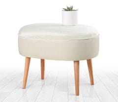 Atelier Del Sofa Taburet Moile - Cream, Krémová