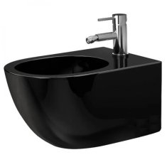 REA REA Carlo Mini závěsný bidet, lesklá černá REA-C6380 - Rea