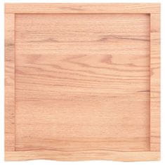 Vidaxl Koupelnová deska hnědá 60x60x(2-4) cm ošetřený masivní dřevo