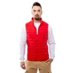 Glano Pánská prošívaná vesta - červená Velikost: XL