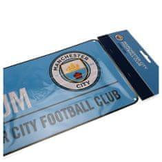 FotbalFans Plechová cedule Manchester City FC, modrá, 40x18cm