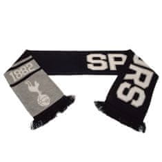 FotbalFans Šála Tottenham Hotspur FC, černá, bílý nápis, 132x19 cm