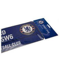 FotbalFans Plechová cedule Chelsea FC, tmavě modrá, lakovaná, 40x18 cm
