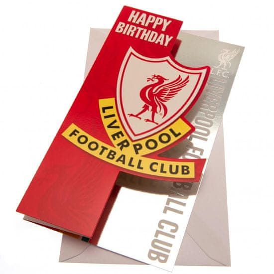 FotbalFans Blahopřání Liverpool FC, 22 x 12 cm