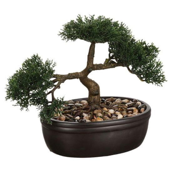 ModernHome Bonsai Strom V Černém Květináči 23 Cm