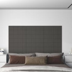 Vidaxl Nástěnné panely 12 ks tmavě šedé 60 x 15 cm textil 1,08 m²