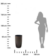 ModernHome Pot Stripped Tall Eco Coffee Espresso 30Xv51 Cm