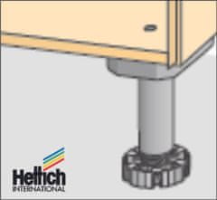 Hettich Noha soklová Korrekt 100mm + kluzák (61854+61851)