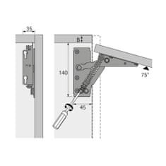 Hettich výklopné kování Lift exact 220N (40721)