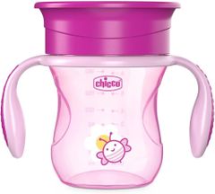 Chicco Hrneček Perfect 360 s držadly 200 ml růžový 12m+