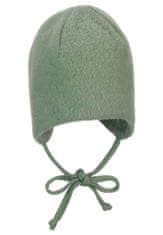 Sterntaler Čepice na zavazování vlněná podšitá MERINO green uni 35 cm -0-1 m