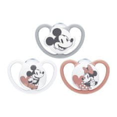 Nuk Dudlík Space Disney Mickey v boxu, šedý 0-6m