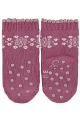 Sterntaler Ponožky protiskluzové Medvíked ABS 2ks v balení purple dívka vel. 21/22 cm- 18-24 m