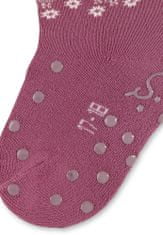 Sterntaler Ponožky protiskluzové Medvíked ABS 2ks v balení purple dívka vel. 21/22 cm- 18-24 m
