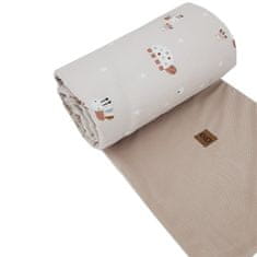 EKO Chránič do postýlky VELVET Bees Beige 180x35 cm