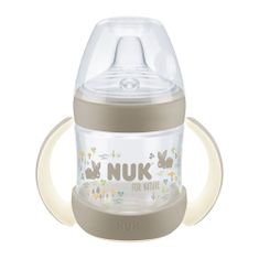 Nuk Láhev kojenecká For Nature na učení s kontrolou teploty, hnědá 150 ml