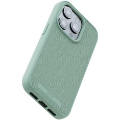 NJORD Fabric kryt s Magsafe pro iPhone 15 Pro Tyrkysová