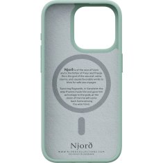 NJORD Fabric kryt s Magsafe pro iPhone 15 Pro Tyrkysová