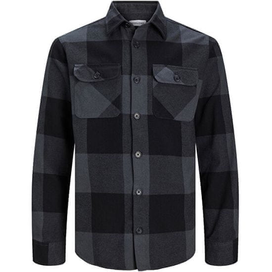 Jack&Jones Pánská košile JJEDARREN Comfort Fit 12248409 Asphalt